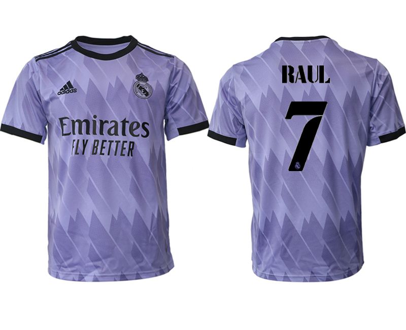 Men 2022-2023 Club Real Madrid away aaa version purple #7 Soccer Jersey